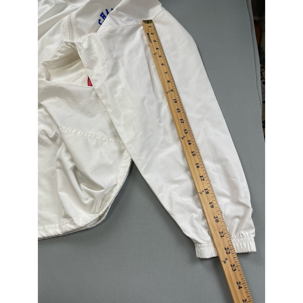 Champion Mens WindbreakerXL White Spellout Logo‎ Streetwear Hooded Preppy Anorak - Picture 11 of 11